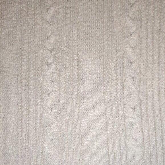 American Eagle Thermal Cable Knit Cream/White Sweater Medium - Picture 3 of 5
